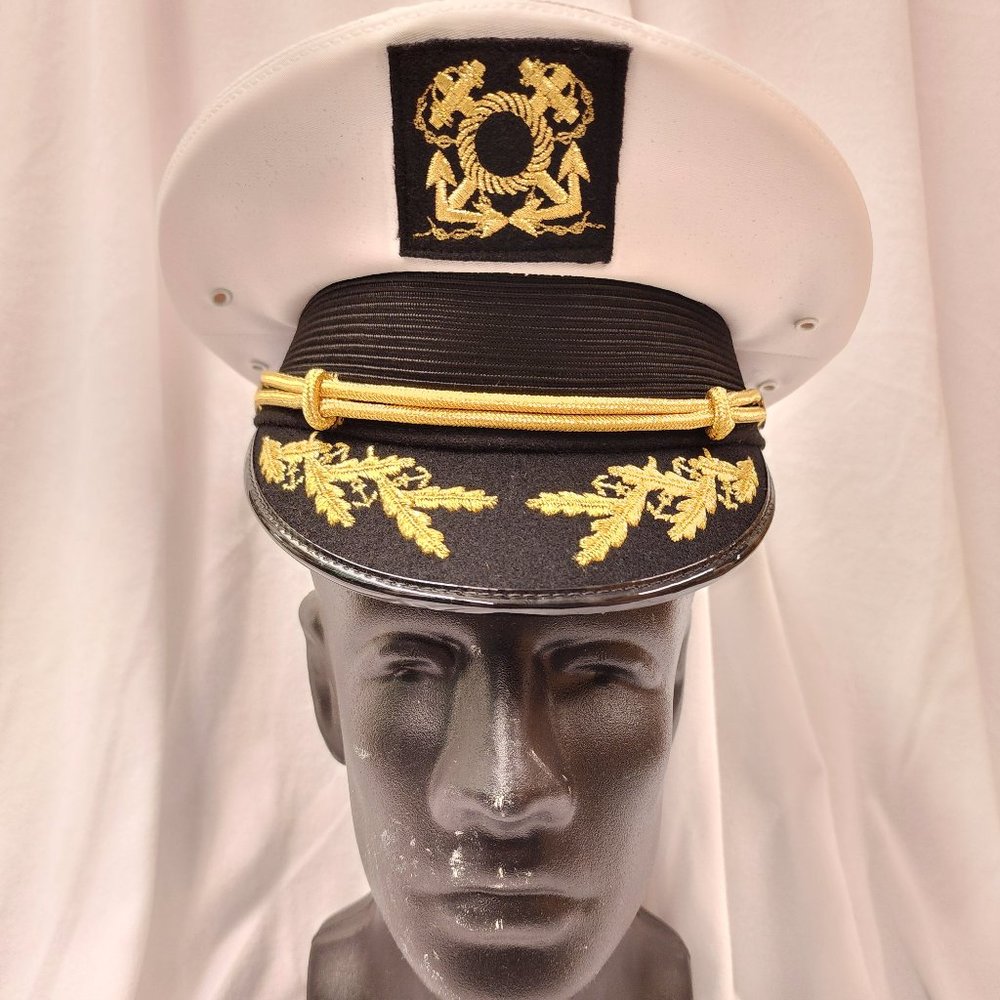 Commodore Hat / Navy Officer Hat / Deluxe / White